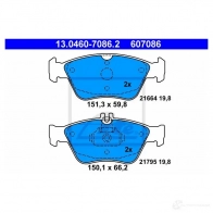 Тормозные колодки, комплект ATE 21 664 56891 13046070862 21795 - Изображение 4