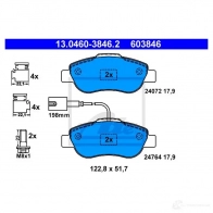 Тормозные колодки, комплект ATE 56308 13046038462 2 4072 24764 - Изображение 6