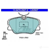Тормозные колодки, комплект ATE LD2927 57178 20 941 13047029272 - Изображение 5