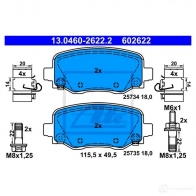 Тормозные колодки, комплект ATE UNE TXYS 1437945055 13046026222