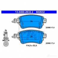 Тормозные колодки, комплект ATE A HF5DV 1437945126 13046026322 - Изображение 5
