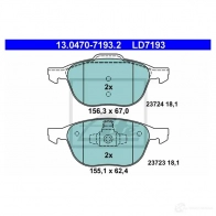 Тормозные колодки, комплект ATE 2 3723 Ford C-Max 2 (CB7, CEU) Гранд Минивэн 1.6 TDCi 115 л.с. 2010 – наст. время 13047071932 23724