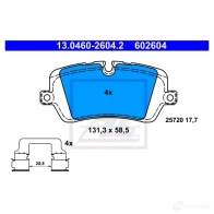 Тормозные колодки, комплект ATE 1193350706 2572 0 13046026042 602604 - Изображение 2