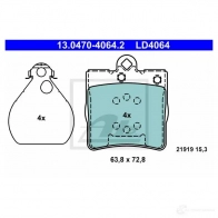 Тормозные колодки, комплект ATE 2191 9 13047040642 57216 LD4064 - Изображение 4