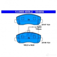 Тормозные колодки, комплект ATE 2514 7 56472 25148 13046048562 - Изображение 6