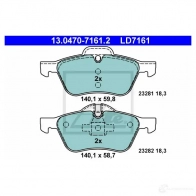 Тормозные колодки, комплект ATE 23282 2 3281 Mini Cooper (R50, R53) 1 Хэтчбек 1.6 Cooper S 163 л.с. 2002 – 2006 13047071612