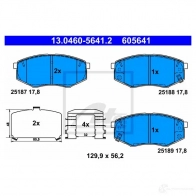 Тормозные колодки, комплект ATE 251 87 25188 56587 13046056412 - Изображение 3