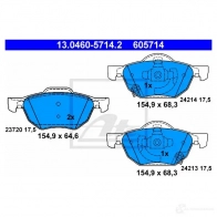 Тормозные колодки, комплект ATE 2 3720 24213 56601 13046057142 - Изображение 6