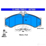 Тормозные колодки, комплект ATE Mercedes Sprinter (904) 1 Кабина с шасси 2.9 412 D 122 л.с. 1996 – 2006 13046079092 607909 2 9153