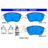 Тормозные колодки, комплект ATE 23982 13046038392 237 07 56304 - Изображение 4