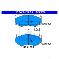 Тормозные колодки, комплект ATE 13046079032 2046 5 29012 Iveco Daily