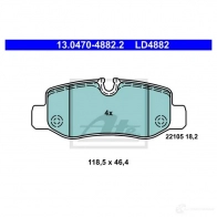 Тормозные колодки, комплект ATE 57230 2210 2 13047048822 LD4882 - Изображение 6