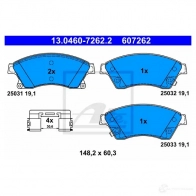 Тормозные колодки, комплект ATE 25032 2503 1 13046072622 57042 - Изображение 4