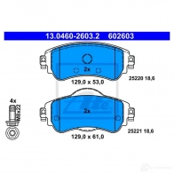 Тормозные колодки, комплект ATE 1193350703 25 220 25221 13046026032