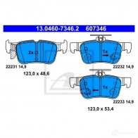 Тормозные колодки, комплект ATE 13046073462 Ford Galaxy 3 (CDR, CK) Минивэн 1.5 EcoBoost 165 л.с. 2018 – наст. время O 4LKP4P