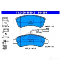 Тормозные колодки, комплект ATE Citroen Jumper 3 (290) Автобус 2.2 BlueHDi 140 л.с. 2019 – 2024 13046048892 24465 220 41