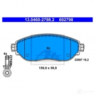 Тормозные колодки, комплект ATE 43 5SR 13046027982 1437251801 - Изображение 6