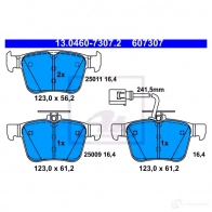 Тормозные колодки, комплект ATE 25009 13046073072 57082 2260 1 - Изображение 2