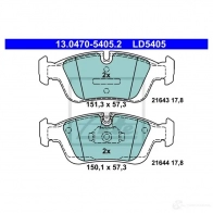 Тормозные колодки, комплект ATE 57240 13047054052 216 43 21644 - Изображение 4