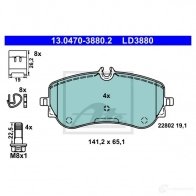 Тормозные колодки, комплект ATE 13047038802 6K4 QL 1438398798