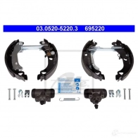 Барабанные тормозные колодки, комплект ATE 03052052203 53834 695 220 WCIC05W - Изображение 2