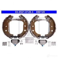 Барабанные тормозные колодки, комплект ATE HJLLSM 03052101203 53923 69012 0 - Изображение 3