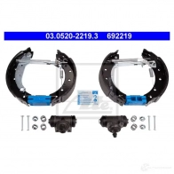 Барабанные тормозные колодки, комплект ATE 03052022193 1SHFON7 53787 6922 19 - Изображение 2