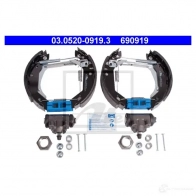 Барабанные тормозные колодки, комплект ATE 03052009193 KH3P3W 6 90919 53758