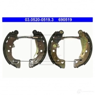 Барабанные тормозные колодки, комплект ATE A7CEO71 53748 69 0519 03052005193