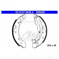 Барабанные тормозные колодки, комплект ATE Peugeot 1007 03013704262 47BP7GT 6 50426