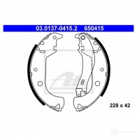 Барабанные тормозные колодки, комплект ATE 5NKNUOF 65041 5 03013704152 Fiat Strada (278) 2 2009 – 2020