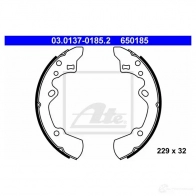 Барабанные тормозные колодки, комплект ATE 03013701852 53198 FG54J 65018 5