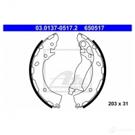 Барабанные тормозные колодки, комплект ATE P2PJPH 1424391078 03013705172 65 0517 - Изображение 2