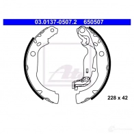Барабанные тормозные колодки, комплект ATE 650 507 53430 UZMGL 03013705072