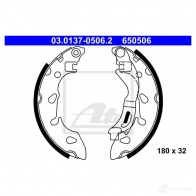 Барабанные тормозные колодки, комплект ATE 6 50506 Fiat Panda 86PHD2 03013705062