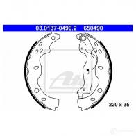 Барабанные тормозные колодки, комплект ATE 6504 90 03013704902 7W3C9Y Fiat Sedici