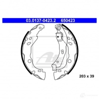 Барабанные тормозные колодки, комплект ATE EMTHWS8 Renault Symbol 2 (LU) 2008 – 2013 03013704232 65 0423