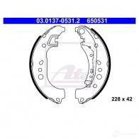 Барабанные тормозные колодки, комплект ATE Renault Twingo (BCM) 3 Хэтчбек 03013705312 PGEW1 6505 31