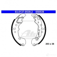 Барабанные тормозные колодки, комплект ATE Z1IMN D Seat Ibiza KJ1 Хэтчбек 1.5 TSI 150 л.с. 2017 – 2025 03013705392