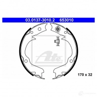 Тормозные колодки ручника, комплект ATE Subaru Impreza (GD, GG) 2 2000 – 2007 6530 10 03013730102 1HFLLH