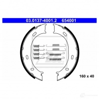 Тормозные колодки ручника, комплект ATE 03013740012 654 001 HYFZOE8 Mercedes Sprinter (903) 1 Кабина с шасси 2.3 308 D 79 л.с. 1995 – 2000