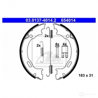 Тормозные колодки ручника, комплект ATE 3OKNOP 65 4014 03013740142 53492