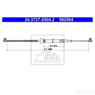 Трос ручника, стояночного тормоза ATE KGEW1 24372725042 582 504 61988