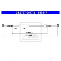 Трос ручника, стояночного тормоза ATE 61688 58081 7 24372708172 6M5NXAZ