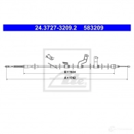Трос ручника, стояночного тормоза ATE 5 C0XU 1437280650 24372732092 - Изображение 2