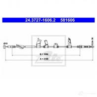 Трос ручника, стояночного тормоза ATE 5 81606 61826 W2JDI 24372716062