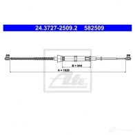 Трос ручника, стояночного тормоза ATE 24372725092 ZVCUQ1 Skoda Octavia 58250 9
