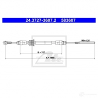 Трос ручника, стояночного тормоза ATE G 91DREG 1438554443 24372736072