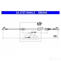 Трос ручника, стояночного тормоза ATE 61436 5 80444 24372704442 T9QXJY9