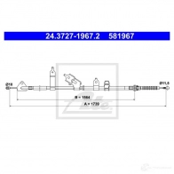 Трос ручника, стояночного тормоза ATE 24372719672 581 967 Toyota Verso S (XP120) 1 Минивэн 1.4 D4 D (NLP121) 90 л.с. 2010 – 2016 3MHTW